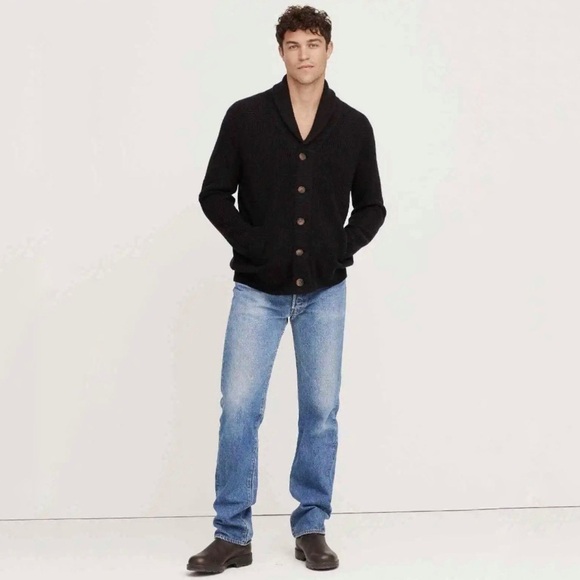 NWT NakedCashmere Samuel Shawl Collar Cashmere Cardigan Sweater Adobe XL - Picture 4 of 16